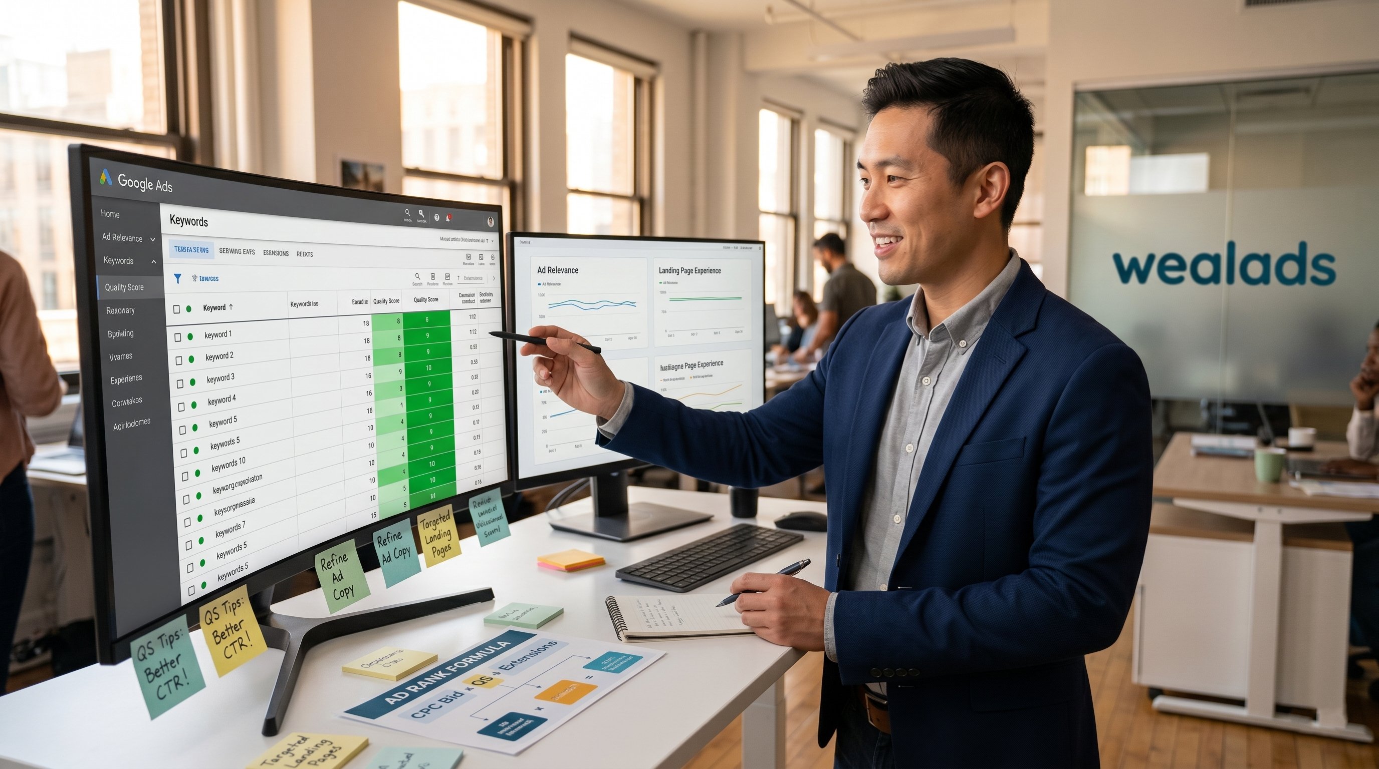 Google Ads quality score dashboard