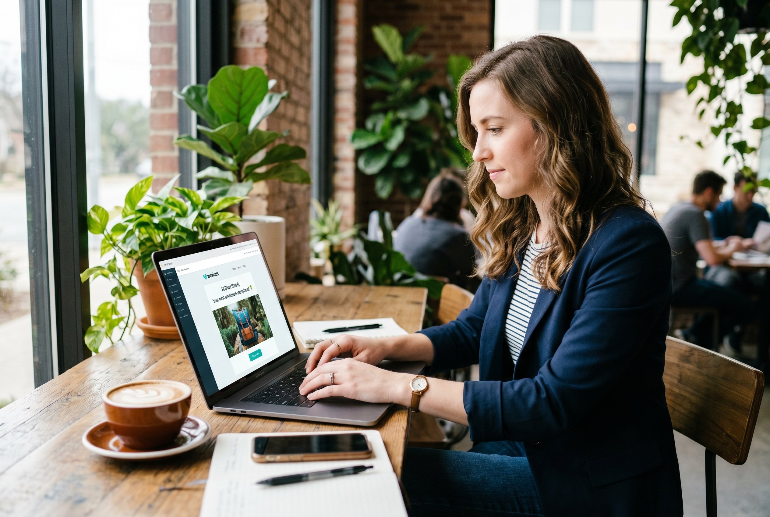 Email marketing strategy planning on a laptop screen